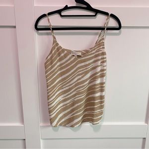 Tan and White Zebra Tank